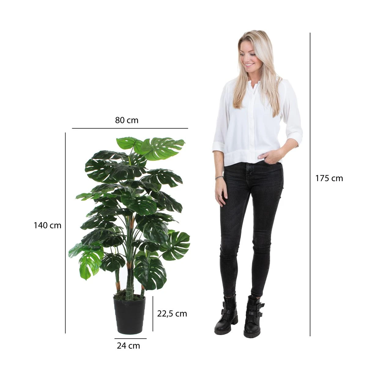 Mica Decorations Monstera Kunstplant H140 Cm 8 Mica Decorations Monstera Kunstplant H140 Cm - Afbeelding 6
