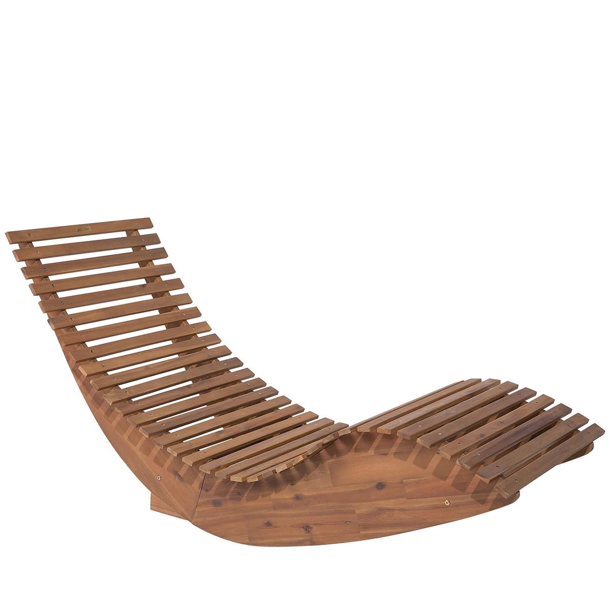 Beliani - BRESCIA - Strandstoel - Lichte Houtkleur - Acaciahout 5 Beliani - BRESCIA - Strandstoel - Lichte Houtkleur - Acaciahout - Afbeelding 3