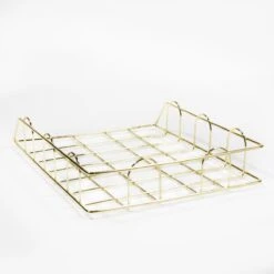 QUVIO Brievenbak Bureau Staal - Goud -Meubels Voor Thuis 9582044