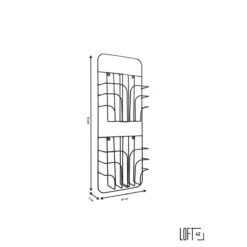 LOFT42 Rowan Large Tijdschriftenrek - Zwart - Metaal -Meubels Voor Thuis 9583398