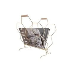 Present Time - Tijdschriftenrek Honeycomb - Verguld - 40x33x45cm -Meubels Voor Thuis 9617670