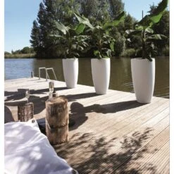 Elho Pure Soft Round High Bloempot Ø 50 Cm - Wit -Meubels Voor Thuis 9618923