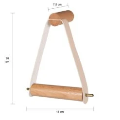 QUVIO Toiletrolhouder Hout -Meubels Voor Thuis 9662569