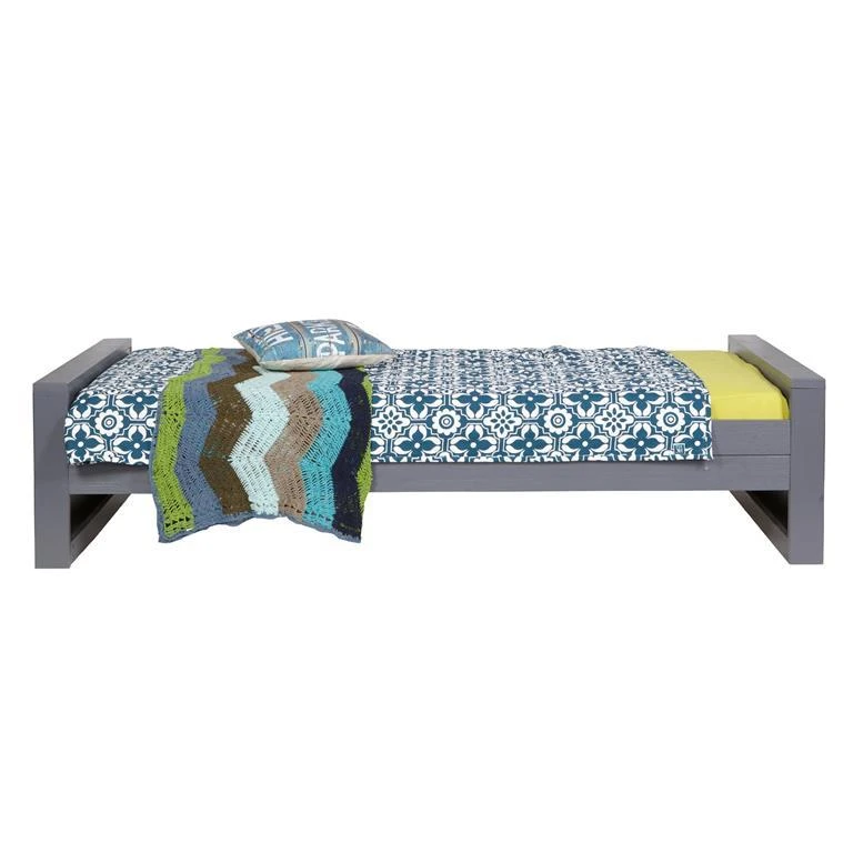 Woood Dennis Bed 90 X 200 Cm - Donkergrijs 8 Woood Dennis Bed 90 X 200 Cm - Donkergrijs - Afbeelding 6
