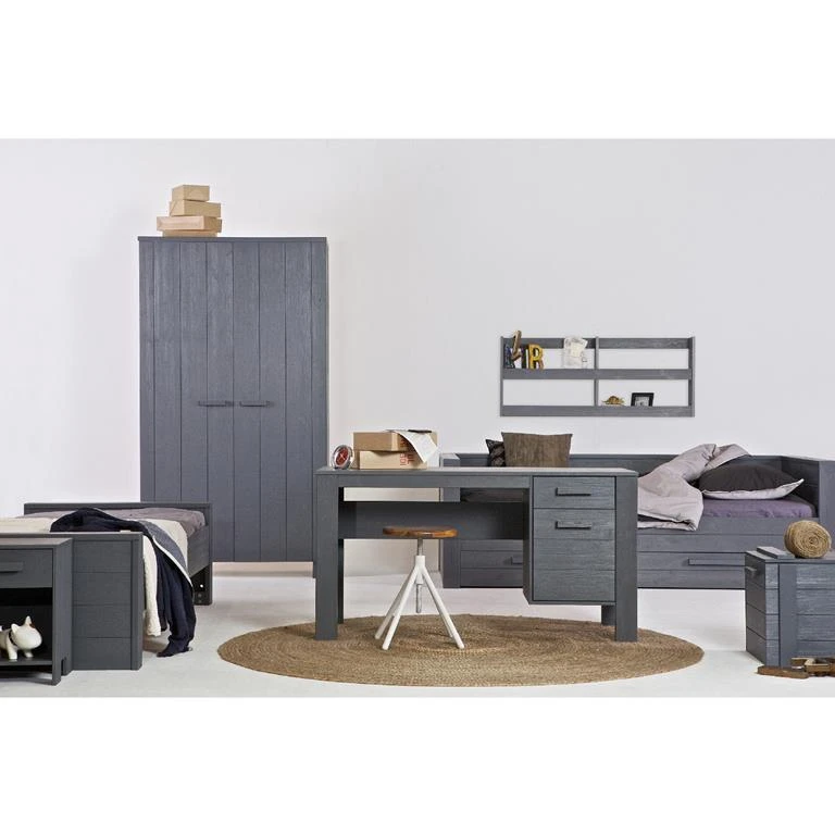 Woood Dennis Bed 90 X 200 Cm - Donkergrijs 14 Woood Dennis Bed 90 X 200 Cm - Donkergrijs - Afbeelding 12