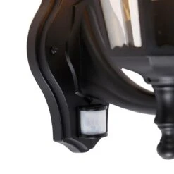 QAZQA Buiten Wandlantaarn Zwart Met Bewegingssensor IP44 - Havana -Meubels Voor Thuis 9670964