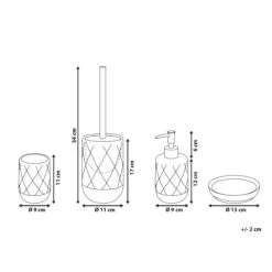 Beliani - LEBU - Badkamerset - Wit - Keramiek -Meubels Voor Thuis 9671451