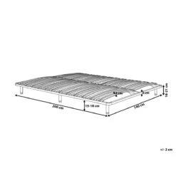 Beliani-BASIC -Vrijstaande Lattenbodem-Zwart-140 X 200 Cm-Staal -Meubels Voor Thuis 9676972