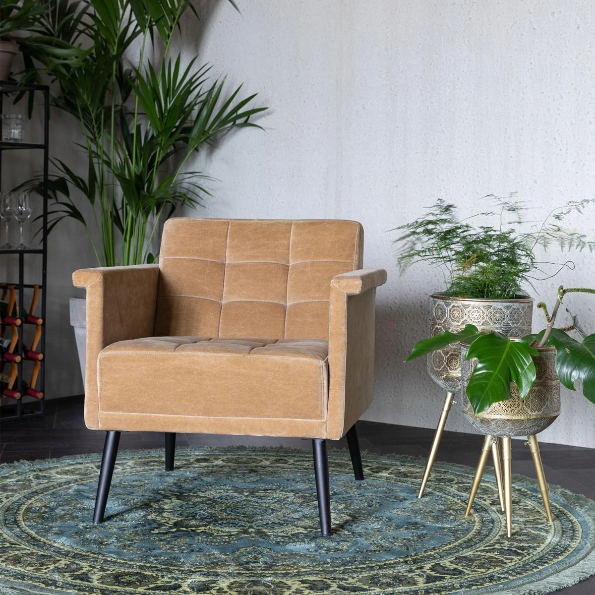 Dutchbone Bodega Vloerkleed Ø 175 Cm - Groen 11 Dutchbone Bodega Vloerkleed Ø 175 Cm - Groen - Afbeelding 9