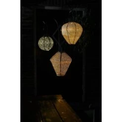 Lumiz Solar Buitenverlichting Sashiko Diamond - 28 Cm - Licht Groen -Meubels Voor Thuis 9698860