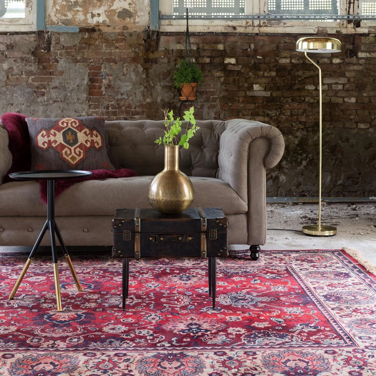 Dutchbone Bid Vloerkleed 200 X 300 Cm - Rood 4 Dutchbone Bid Vloerkleed 200 X 300 Cm - Rood - Afbeelding 2