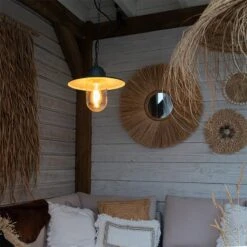 QAZQA Landelijke Buiten Hanglamp Donkergrijs IP44 - Kansas Grafiet -Meubels Voor Thuis 9706026