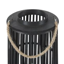 Beliani - LUZON - Lantaarn - Zwart - Wilgenhout -Meubels Voor Thuis 9714265