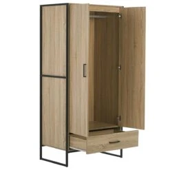 Beliani - SCHWEDT - Wandkast - Lichte Houtkleur - Vezelplaat -Meubels Voor Thuis 9722826