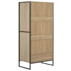 Beliani - SCHWEDT - Wandkast - Lichte Houtkleur - Vezelplaat -Meubels Voor Thuis 9722827