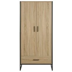 Beliani - SCHWEDT - Wandkast - Lichte Houtkleur - Vezelplaat -Meubels Voor Thuis 9722828