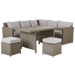 Beliani - BARDI - Loungeset Voor 5 - Natuurlijk - PE Rotan 15 Beliani - BARDI - Loungeset Voor 5 - Natuurlijk - PE Rotan -Meubels Voor Thuis 9723259