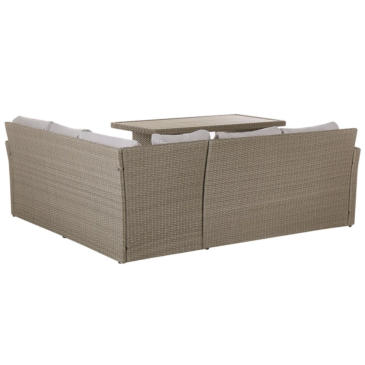 Beliani - BARDI - Loungeset Voor 5 - Natuurlijk - PE Rotan 7 Beliani - BARDI - Loungeset Voor 5 - Natuurlijk - PE Rotan - Afbeelding 5