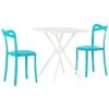 Beliani - SERSALE|CAMOGLI - Bistroset Voor 2 - Blauw|Wit - Synthetisch 2 Beliani - SERSALE|CAMOGLI - Bistroset Voor 2 - Blauw|Wit - Synthetisch -Meubels Voor Thuis 9738102