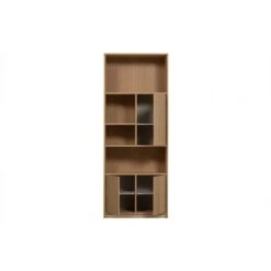 Vtwonen Modulair Bovenkast - Eikenhout Fineer - Naturel - 199x77x40 -Meubels Voor Thuis 9742057