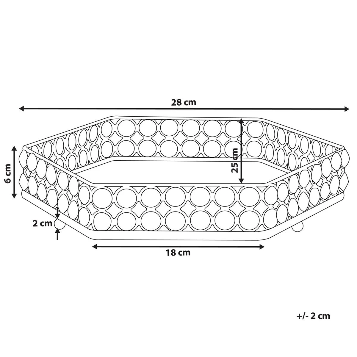 Beliani - VATAN - Dienblad - Goud - IJzer 7 Beliani - VATAN - Dienblad - Goud - IJzer - Afbeelding 5