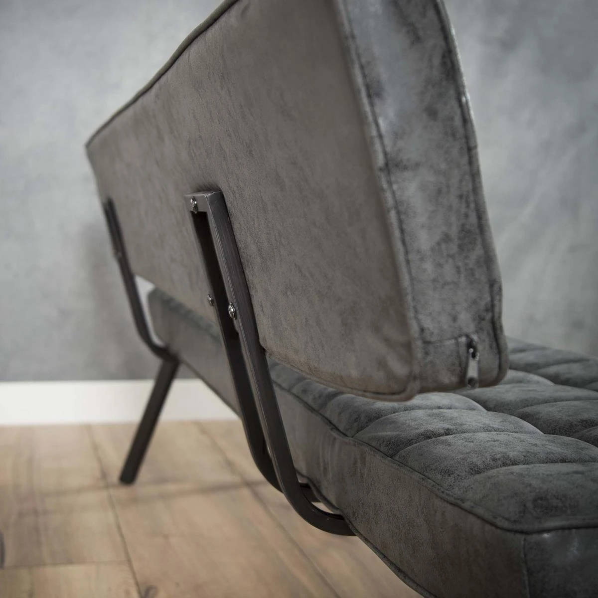 Hoyz - Eetkamerbank 150 Cm - Kunstleer - 4 Personen - Grijs 8 Hoyz - Eetkamerbank 150 Cm - Kunstleer - 4 Personen - Grijs - Afbeelding 6