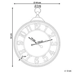 Beliani - ALLOZA - Wandklok - Zwart - Synthetisch Materiaal -Meubels Voor Thuis 9749913