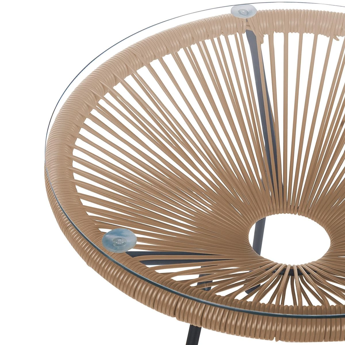 Beliani - ACAPULCO - Bistroset Voor 2 - Natuurlijk - PE Rotan 12 Beliani - ACAPULCO - Bistroset Voor 2 - Natuurlijk - PE Rotan - Afbeelding 10