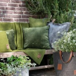 Knit Factory Uni Gebreid Plaid - Woondeken - Antraciet - 160x130 Cm -Meubels Voor Thuis 9761304