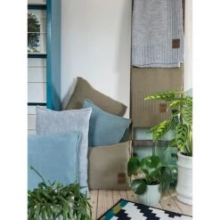 Knit Factory Uni Gebreid Plaid - Woondeken - Antraciet - 160x130 Cm -Meubels Voor Thuis 9761307