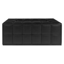 LYVION Tissue Opbergdoos PU Leer - Zwart -Meubels Voor Thuis 9761418