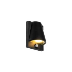 QAZQA Buiten Wandlamp Zwart IP44 Met Bewegingsmelder - Femke -Meubels Voor Thuis 9772739