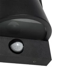 QAZQA Buiten Wandlamp Zwart IP44 Met Bewegingsmelder - Femke -Meubels Voor Thuis 9772743