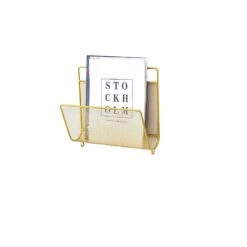 QUVIO Tijdschriften Organizer Wandmontage Goud -Meubels Voor Thuis 9777384
