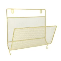 QUVIO Tijdschriften Organizer Wandmontage Goud -Meubels Voor Thuis 9777387