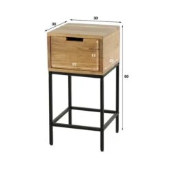 Hoyz - Nachtkastje XS Flat | Massief Acacia Naturel -Meubels Voor Thuis 9779640