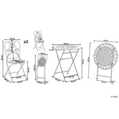 Beliani - TRIESTE - Bistroset Voor 2 - Beige - IJzer -Meubels Voor Thuis 9788523