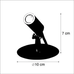 QAZQA Set Van 4 Prikspots Zwart Incl. LED IP68 - Garly -Meubels Voor Thuis 9791504