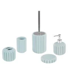 Beliani - GORBEA - Badkamerset - Blauw - Keramiek -Meubels Voor Thuis 9793836