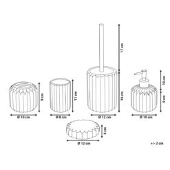 Beliani - GORBEA - Badkamerset - Blauw - Keramiek -Meubels Voor Thuis 9793865