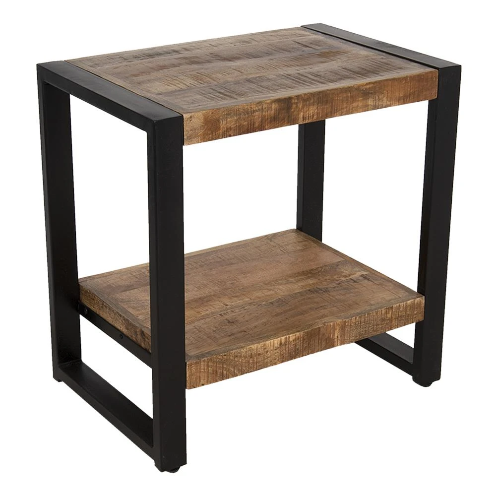 Clayre & Eef Nachtkastje 60x40x60 Cm Bruin Hout Bijzettafel 5 Clayre & Eef Nachtkastje 60x40x60 Cm Bruin Hout Bijzettafel - Afbeelding 3