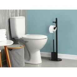 Beliani - SARTO - Toiletrol En Borstelhouder - Zwart - Staal 10 Beliani - SARTO - Toiletrol En Borstelhouder - Zwart - Staal -Meubels Voor Thuis 9824739