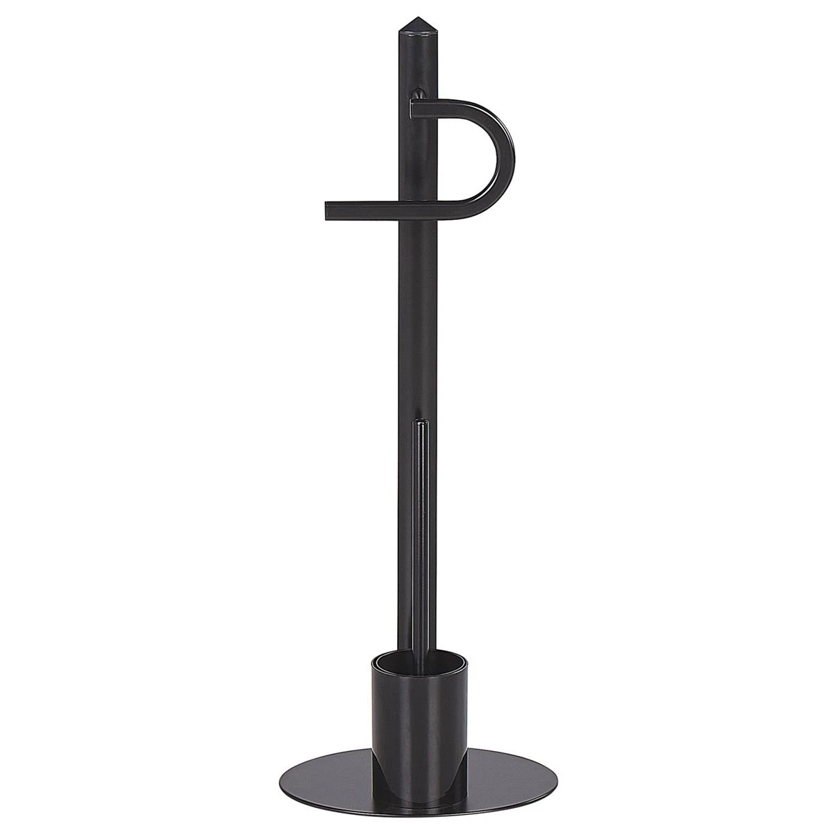 Beliani - SARTO - Toiletrol En Borstelhouder - Zwart - Staal 6 Beliani - SARTO - Toiletrol En Borstelhouder - Zwart - Staal - Afbeelding 4