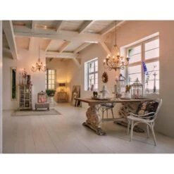 Clayre & Eef Decoratie Dienblad 65x40x9 Cm Bruin Hout Ijzer Rechthoek -Meubels Voor Thuis 9846985