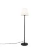 QAZQA Buiten Vloerlamp Zwart Met Witte Kap 35 Cm IP65 - Virginia -Meubels Voor Thuis 9852282