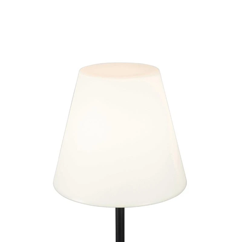 QAZQA Buiten Vloerlamp Zwart Met Witte Kap 35 Cm IP65 - Virginia 6 QAZQA Buiten Vloerlamp Zwart Met Witte Kap 35 Cm IP65 - Virginia - Afbeelding 4