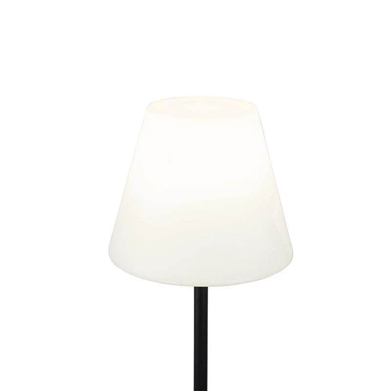 QAZQA Buiten Vloerlamp Zwart Met Witte Kap 35 Cm IP65 - Virginia 10 QAZQA Buiten Vloerlamp Zwart Met Witte Kap 35 Cm IP65 - Virginia - Afbeelding 8