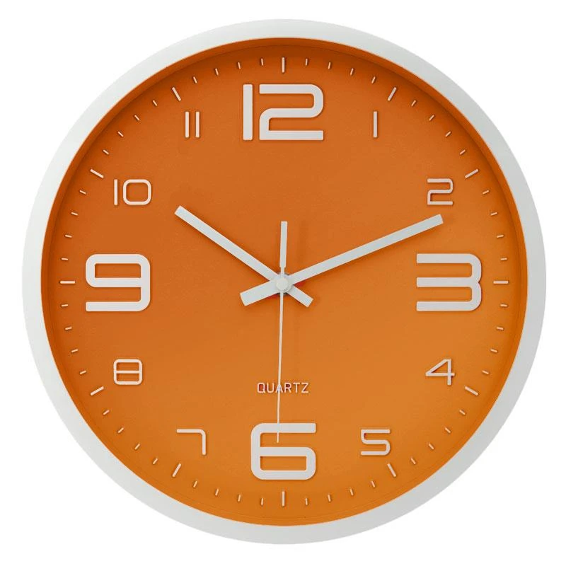 LW Collection Wandklok Xenn5Ø30cm - Oranje 3 LW Collection Wandklok Xenn5Ø30cm - Oranje