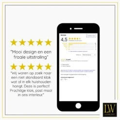 LW Collection Wandklok Xenn5Ø30cm - Oranje 19 LW Collection Wandklok Xenn5Ø30cm - Oranje -Meubels Voor Thuis 9859384