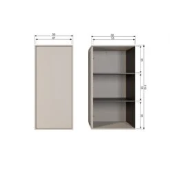 Vtwonen Daily Kast Single - Grenen - Dakargrau -Meubels Voor Thuis 9865399